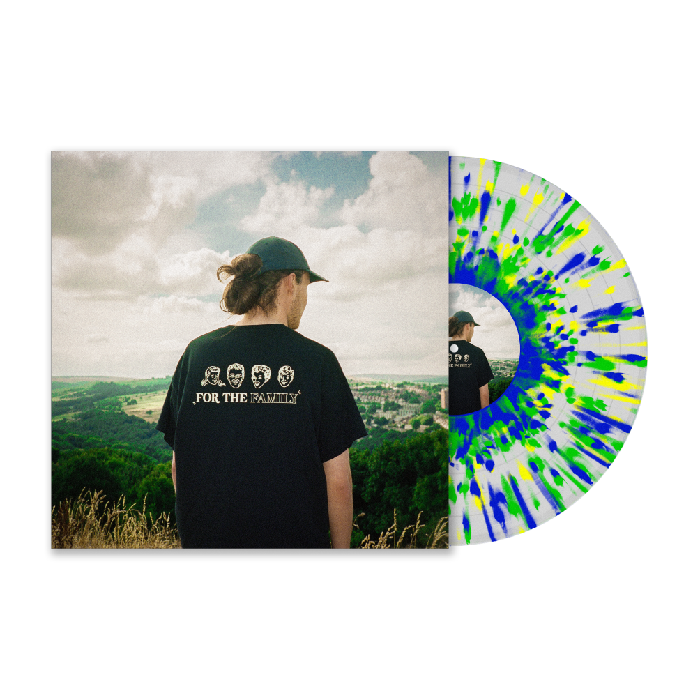 FOR THE FAMILY 1 YEAR EDITION VINYL - CLEAR W/ BLUE, GREEN AND YELLOW SPLATTER